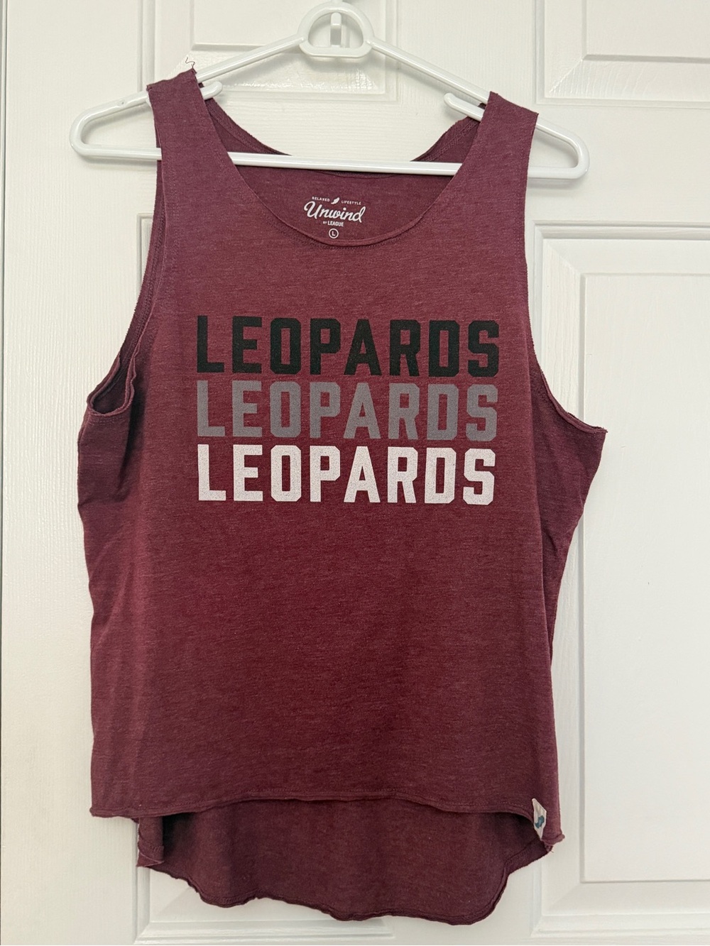 Unwind Maroon Lafayette "LEOPARDS" Graphic Tank Top